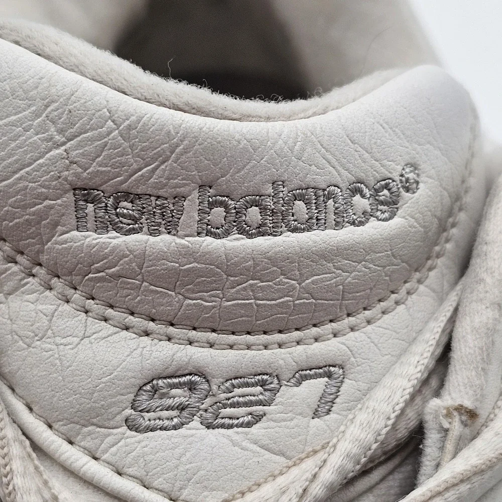 New Balance 927 Shoes Womens Size‎ 10 White Leather Walking Sneakers WW927WT